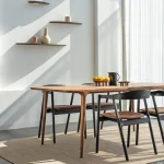 gazzda_fawn_table_180x90x75_walnut_muna_chair_oak_lacquer_black_9005_mu_floating_shelf_2