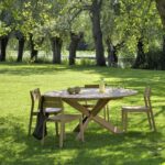 10280 Outdoor Teak Circle table & Outdoor Teak EX1 chair_7