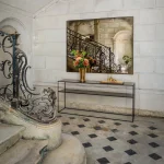 20660 Bronze heavy aged wall mirror & 20731 Bronze copper heavy aged mirror sofa console