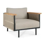 60216_Corbey_outdoor_lounge_chair_aluminium_black_Oyster_fabric_89x84x61_front_cut_HQ