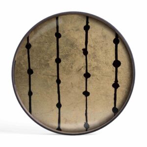 Vassoio Gold Leaf Dots in vetro 20418