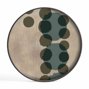 Vassoio Layered Dots in vetro 20440